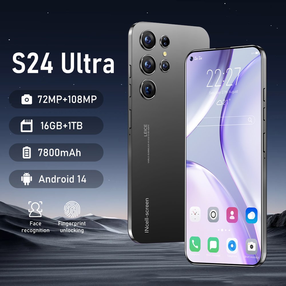 7.3 inchS24ultra A35 6GB + 128GB Android smartphone 10 core 5G LET phone 3 camera MTK6889 face ID unlock mobile phone