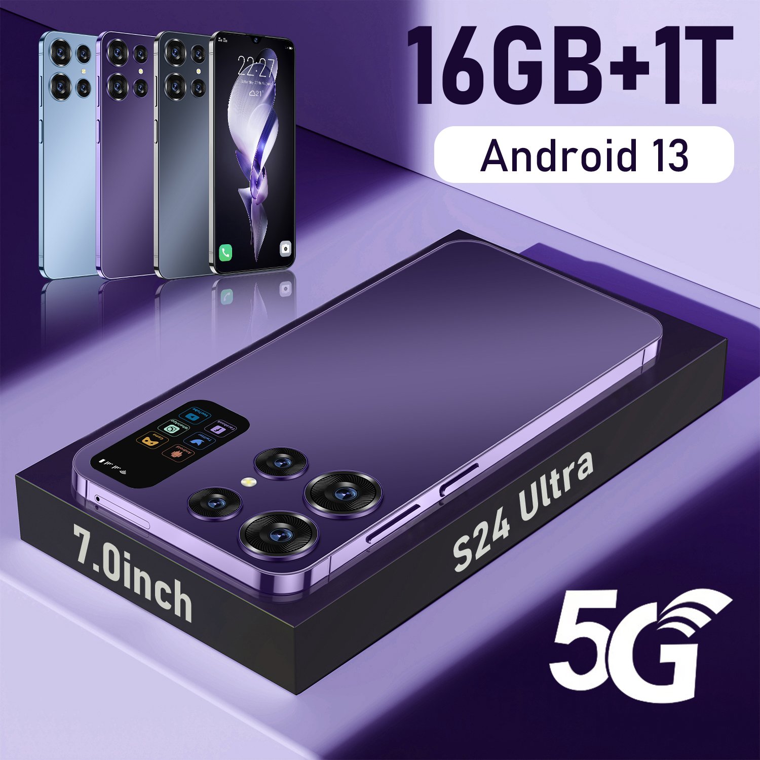 Cellphone Original S24 Ultra WiFi 16GB+512GB Smartphone 7inch Unlocked dual card 5G Phones Android 13.0 Mobile phones