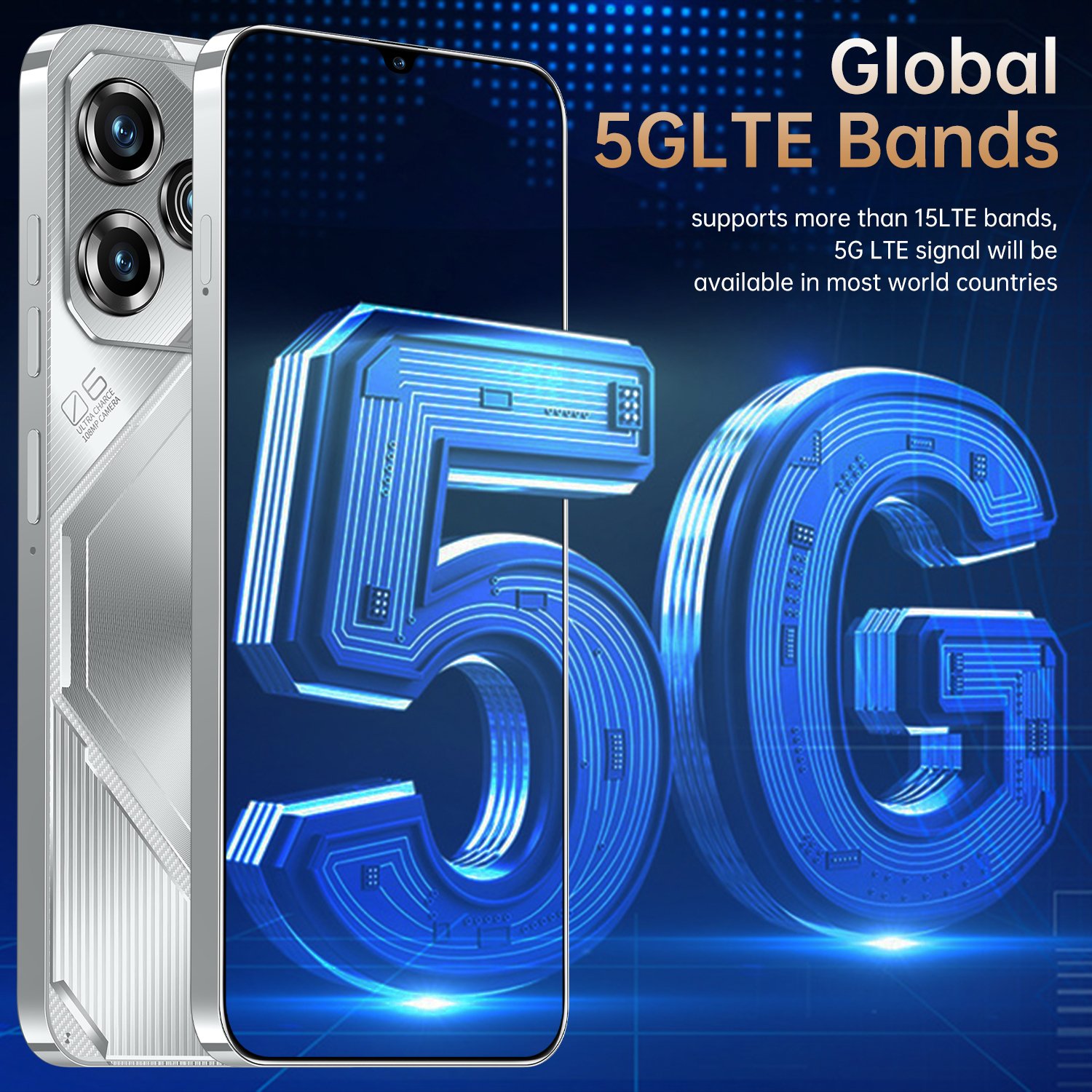 HD Screen pova 6 pro 5G Smartphone 16GB+1TB 6800 mAh povo Android 13.0 Mobile Phone tecno phone