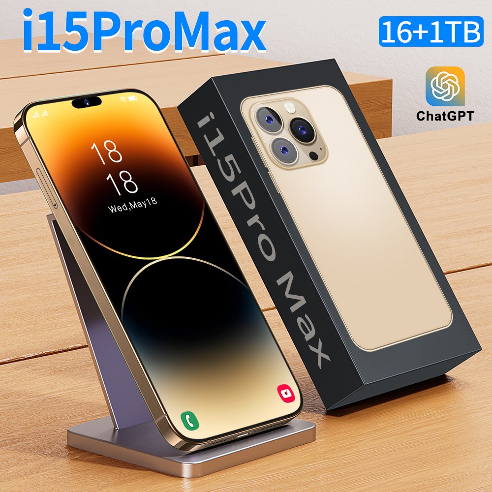 2023 Original 15 Pro max 7.3 inch 16GB+1TB 4G 5G Smartphones With Face ID Unlocked Cellphones