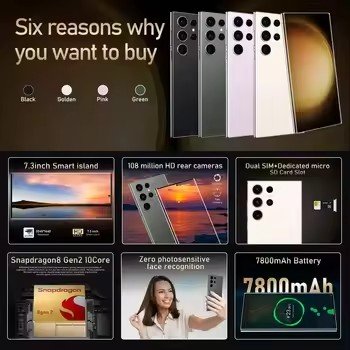 Original phones s24 ultra Smartphones For s24 ultra 16GB+1TB 5G Dual SIM Cellphone Mobile Phone s24 ultra 5g smartphone