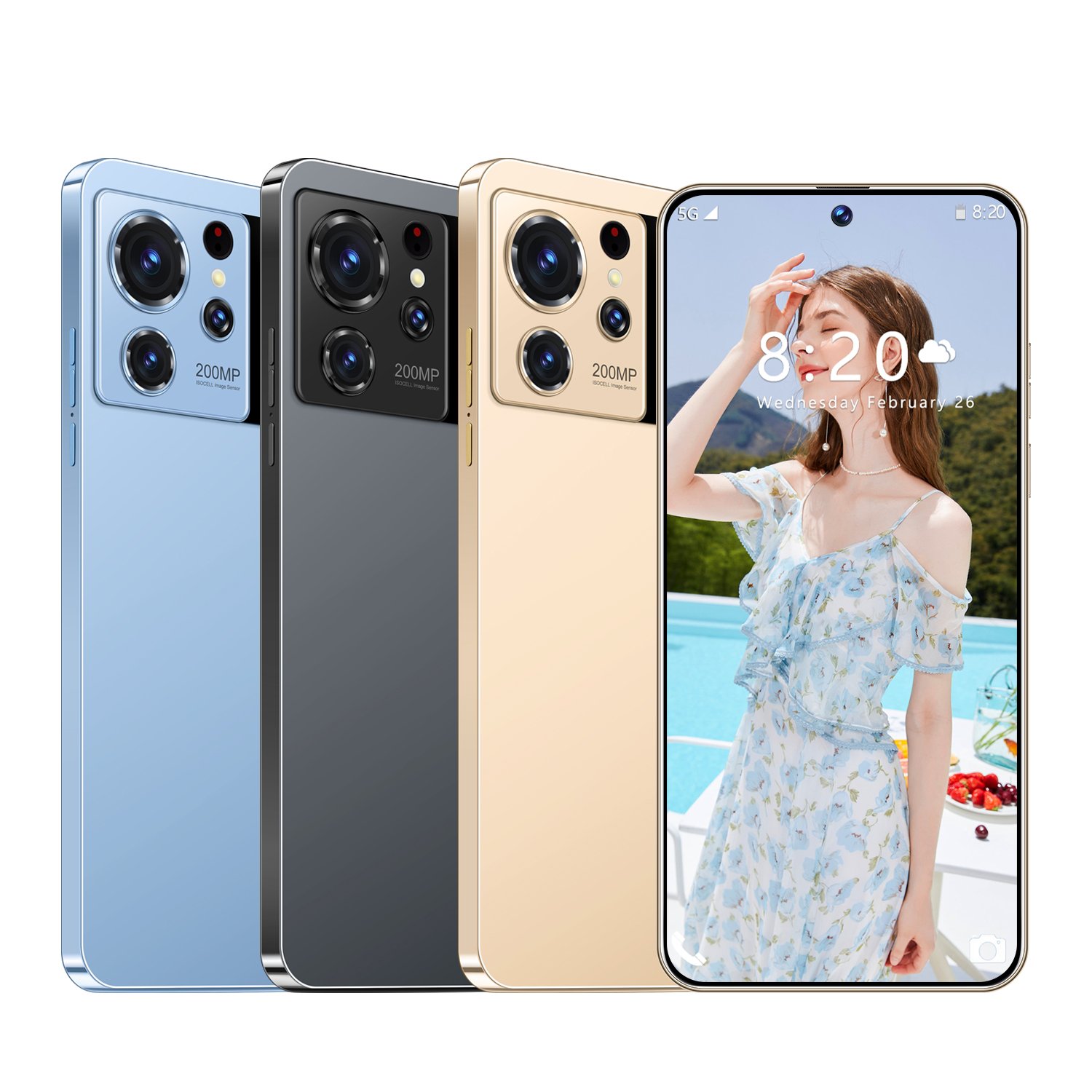 S24 7.3 Inch Cellphone 8000mAh Storage Stylus Pen Android 13 Stock Wholesale New unlocked cell phones