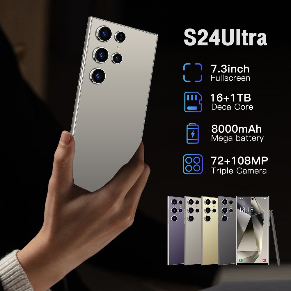 Original phones s24 ultra Smartphones For s24 ultra 2+16GB 5G Dual SIM Cellphone Mobile Phone s24 ultra 5g smartphone
