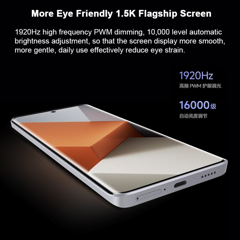 Xiao-mi Red-mi Note 13 Pro+ 5G Smartphone 120Hz 1.5K Curved Display Mobile Phone 200MP OIS Camera MTK Dimensity 7200-Ultra IP68