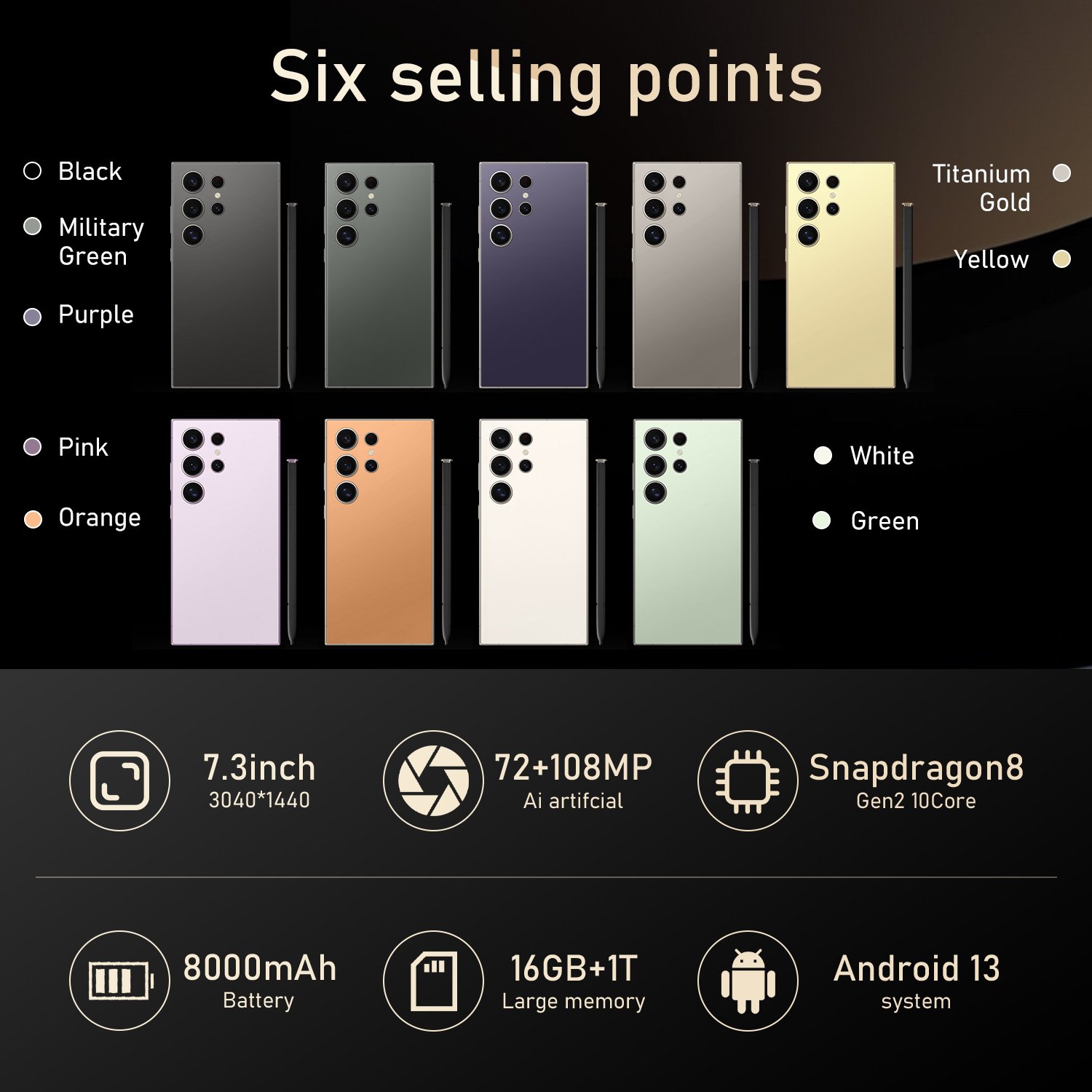 Original phones s24 ultra Smartphones For s24 ultra 16GB+1TB Global 5G Dual SIM Cellphone Mobile Phone s24 ultra 5g smartphone