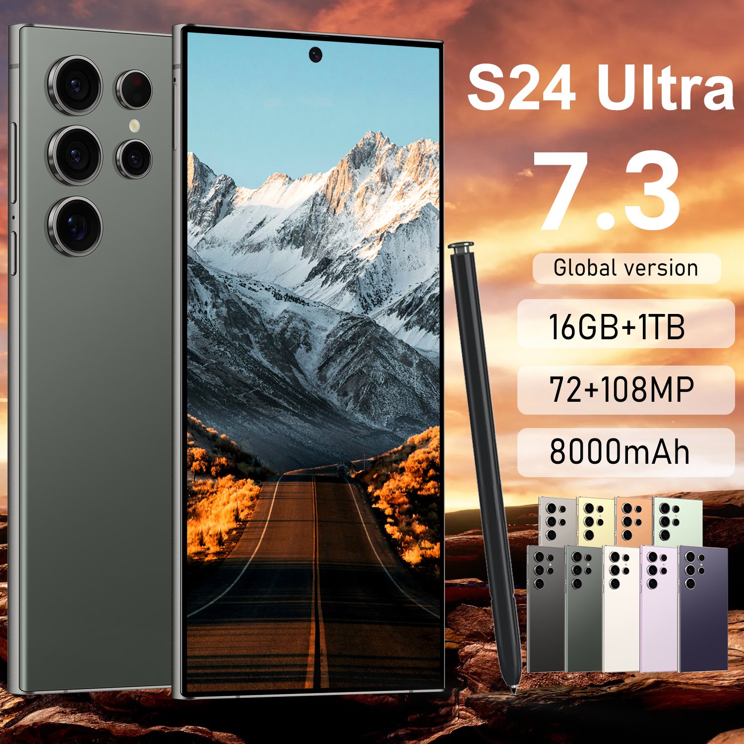 Original phones s24 ultra Smartphones For s24 ultra 16GB+1TB Global 5G Dual SIM Cellphone Mobile Phone s24 ultra 5g smartphone