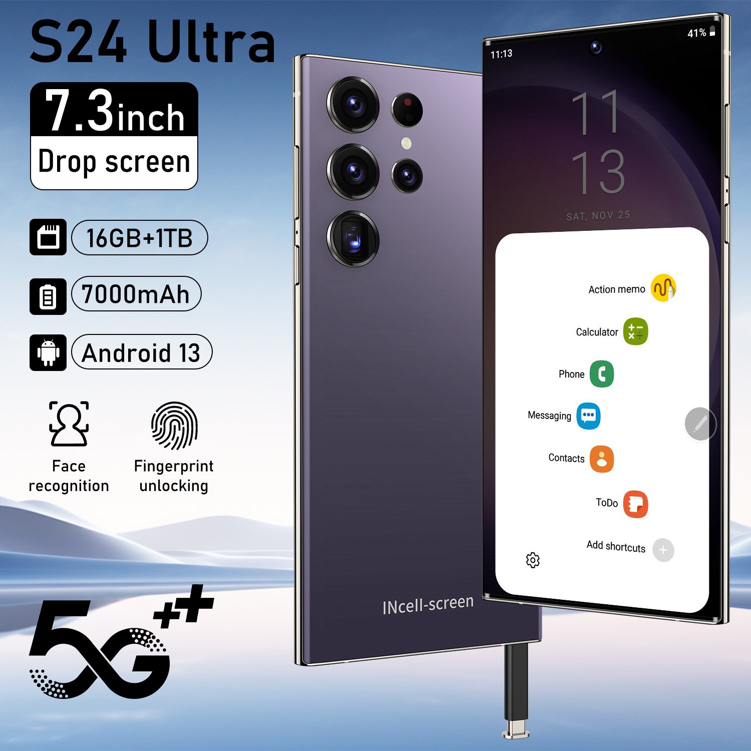 Wholesale Biometric Beast S24 Android 5G Smartphone with 16GB RAM 1TB Storage Dual SIM and Secure Unlocks