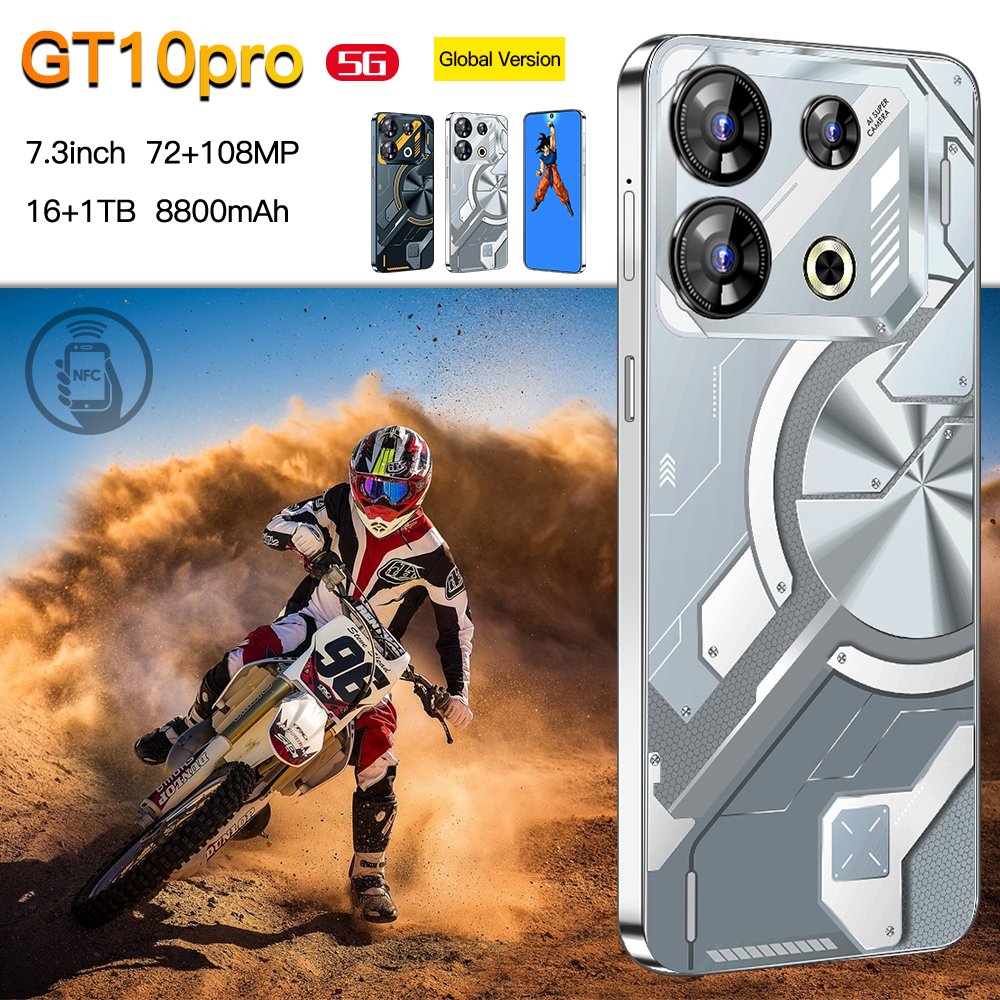 Cellphone Original GT10pro 16GB+1TB 5G Smartphone 7inch Unlocked dual card 5G Phones Android 13.0 Mobile phones