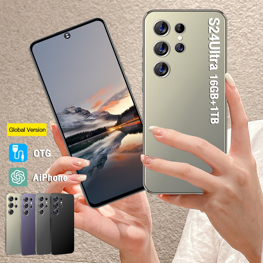 Fnban Original phones s24 ultra Smartphones For s24 ultra 16gb+1TB 5G Dual SIM Cellphone Mobile Phone s24 ultra 5g smartphone