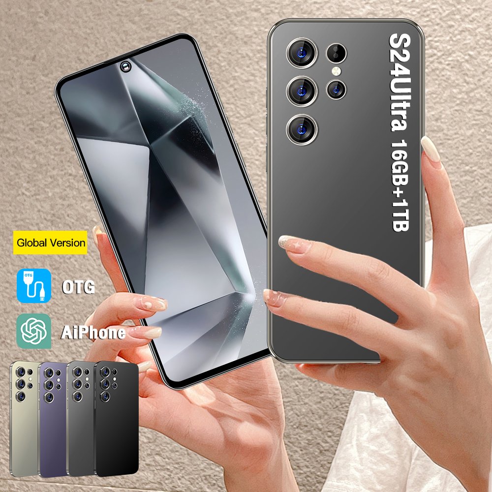 Fnban Original phones s24 ultra Smartphones For s24 ultra 16gb+1TB 5G Dual SIM Cellphone Mobile Phone s24 ultra 5g smartphone