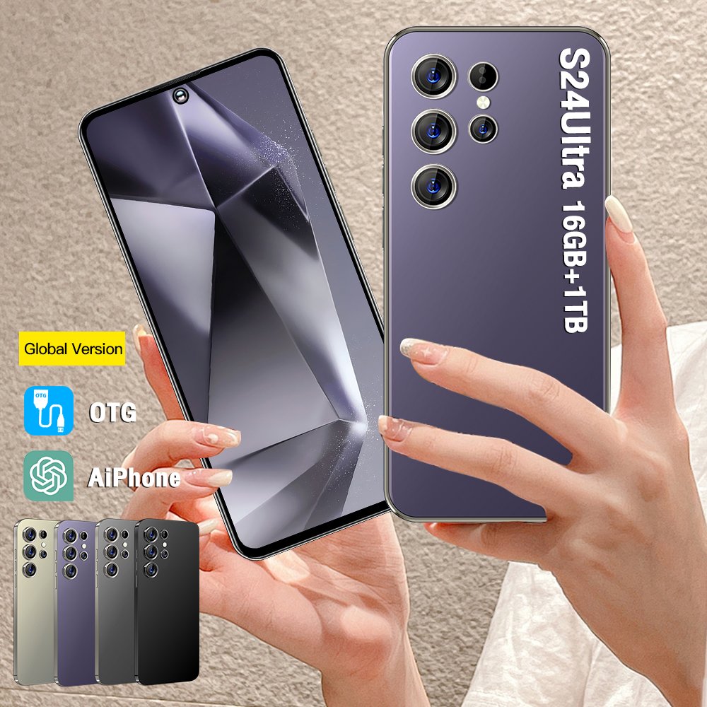 Fnban Original phones s24 ultra Smartphones For s24 ultra 16gb+1TB 5G Dual SIM Cellphone Mobile Phone s24 ultra 5g smartphone