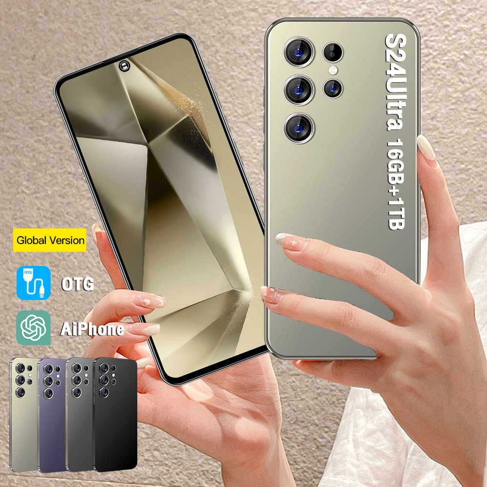 Fnban Original phones s24 ultra Smartphones For s24 ultra 16gb+1TB 5G Dual SIM Cellphone Mobile Phone s24 ultra 5g smartphone