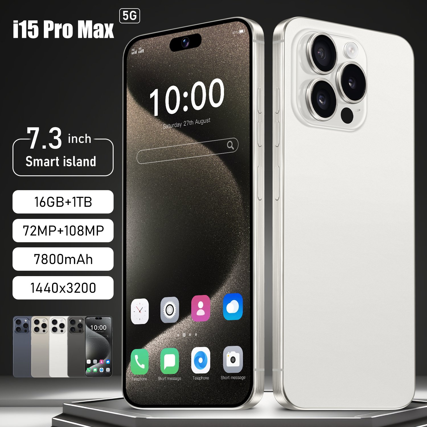wholesale 15 Brand New Phone 15 promax Celular 6.8 Inch Smartphone 5g i 512gb 256gb Mobile Phone for New i 15 Phone 15 Pro Max