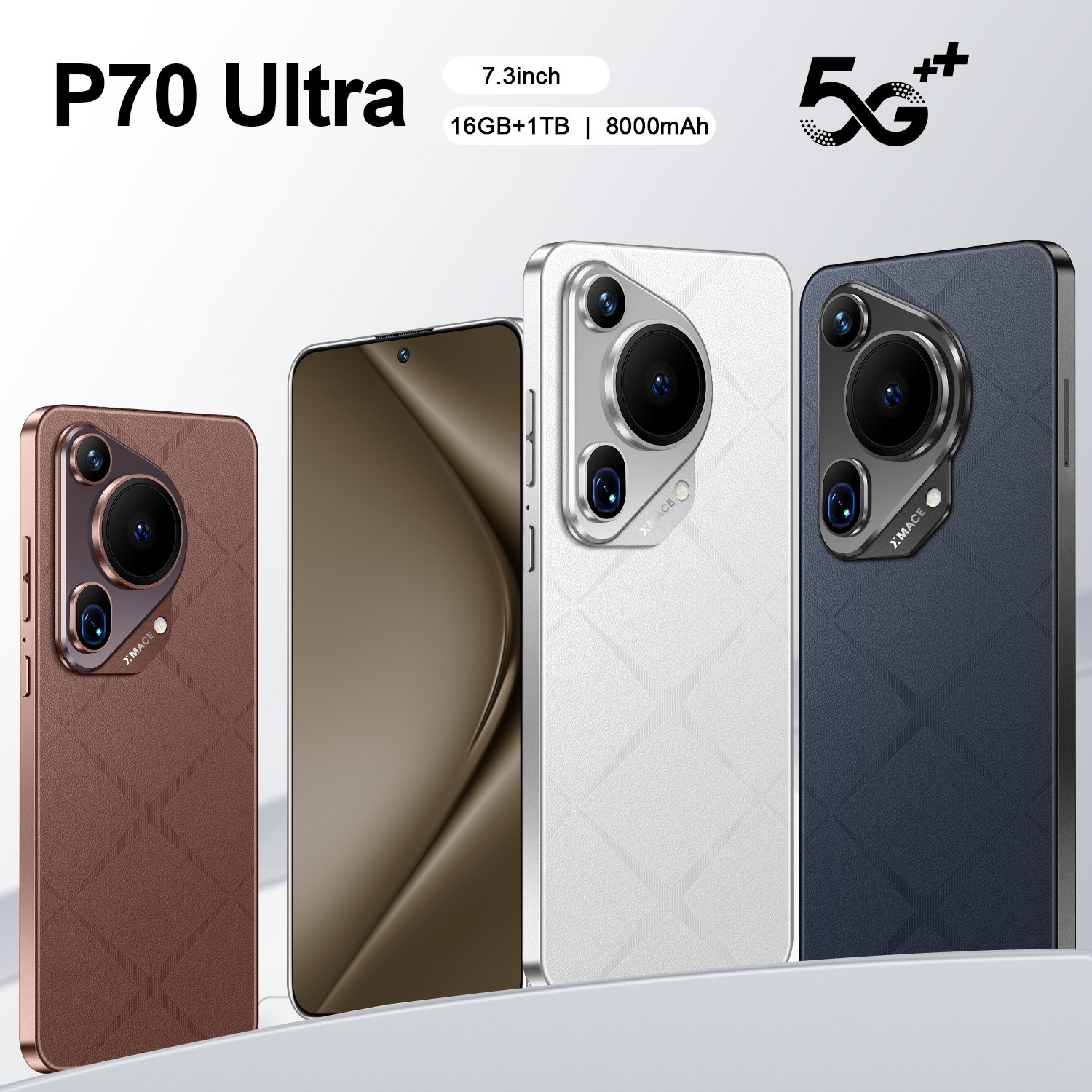P70 Ultra 5G 2024 Smartphone 7-Inch 512GB 16GB RAM MTK Processor 2K Display Color for Gaming