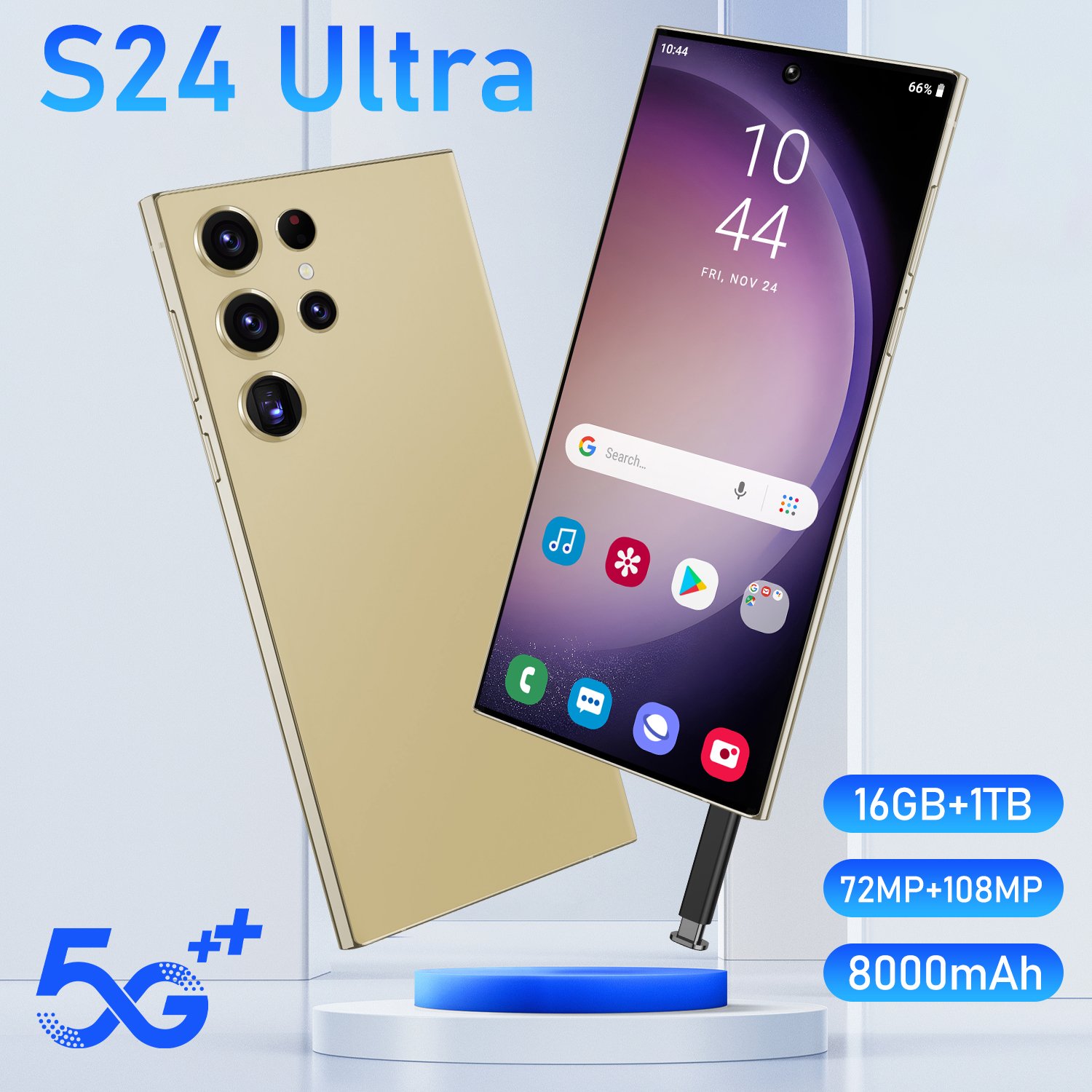 Original phones s24 ultra Smartphones For s24 ultra 3+64GB 5G Dual SIM Cellphone Mobile Phone s24 ultra 5g smartphone