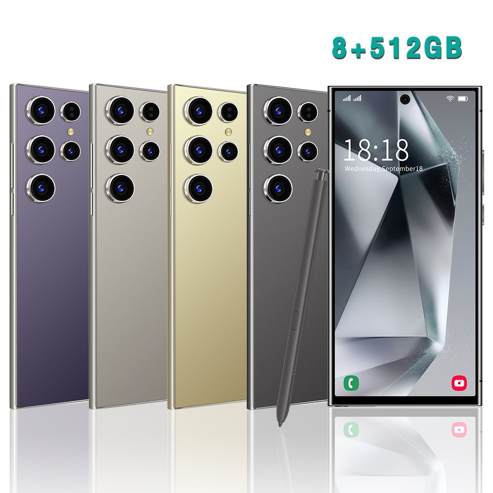 Big Screen S24 Ultra Smartphone 8+512G 6.8-Inch Large Battery Unlock S-Pen 4G WIFI Android 108MP Rear 4G WIFI smart phone