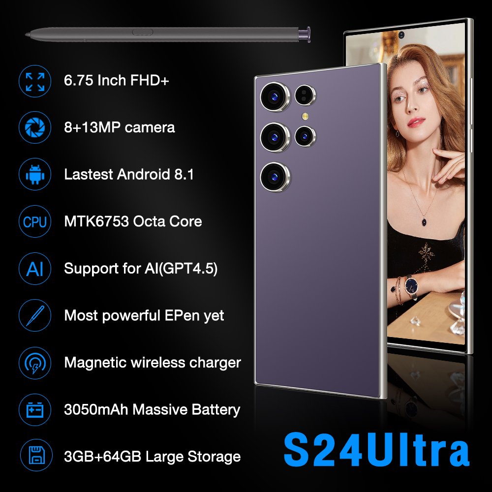 Original Fnban Amsung S24 Ultra 5G Smartphone Plus Cell Phone Smart Phone Telefone Feature Android Gaming Mobile Phone Unlocked