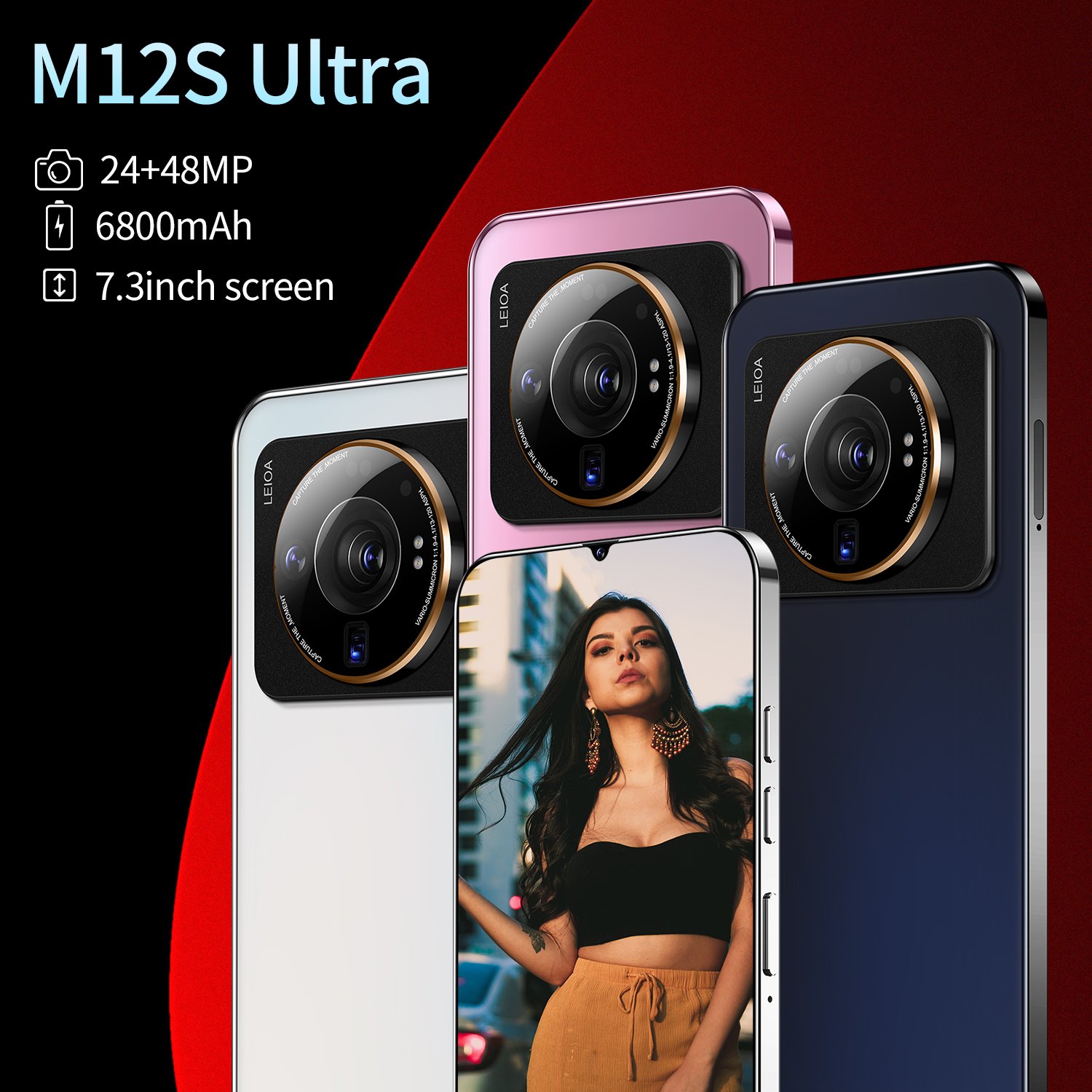 Original 5G Smartphone M12S 16GB 1TB 24MP 48MP Dual SIM 6800mAh Fast Charging Cell Phone