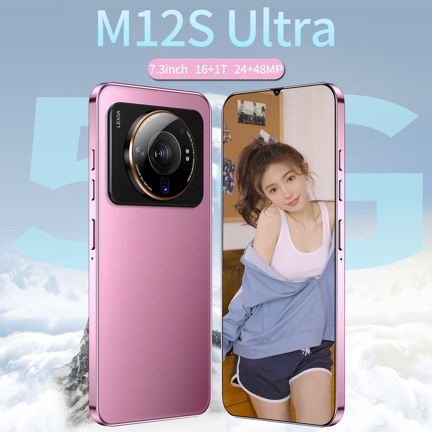 Original 5G Smartphone M12S 16GB 1TB 24MP 48MP Dual SIM 6800mAh Fast Charging Cell Phone