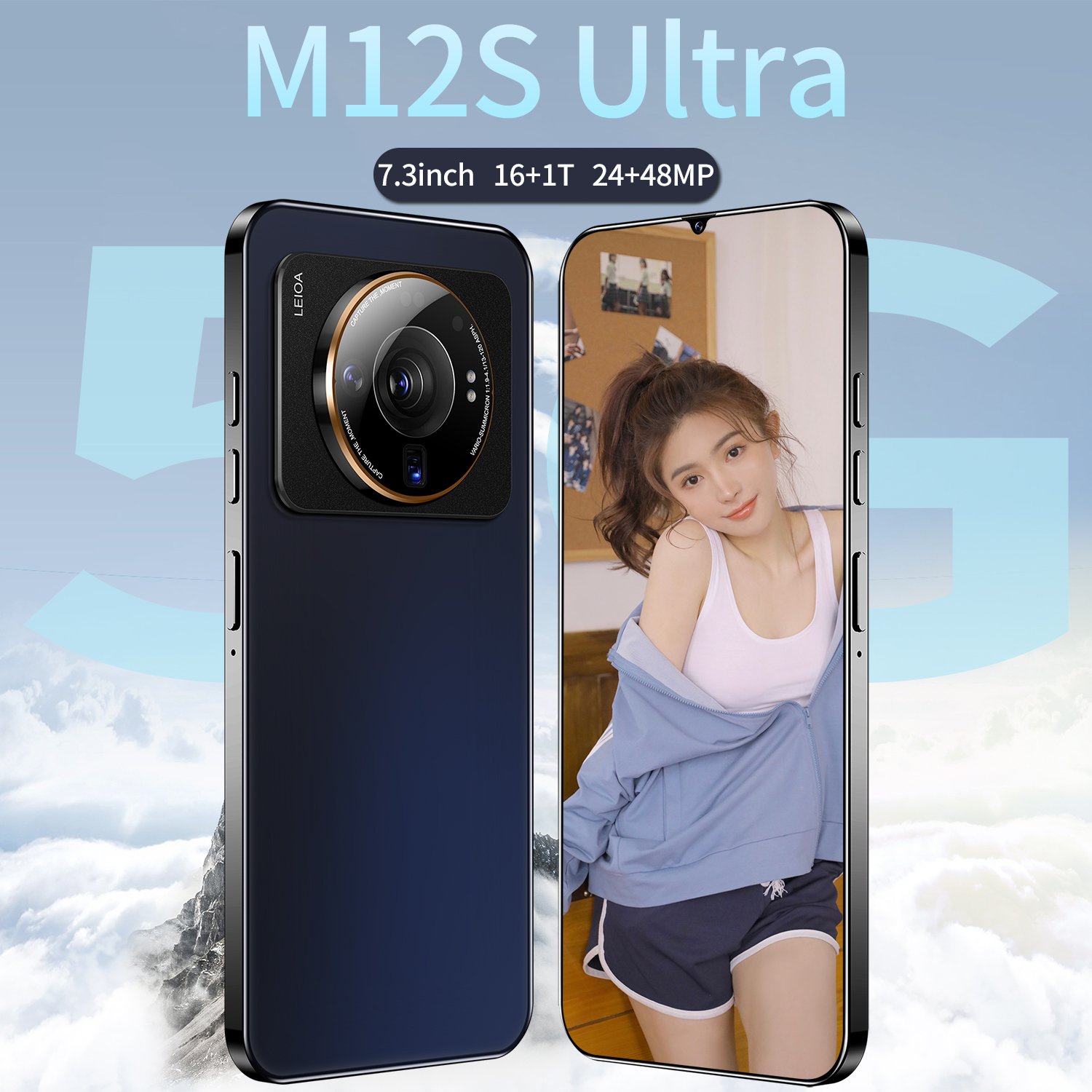 Original 5G Smartphone M12S 16GB 1TB 24MP 48MP Dual SIM 6800mAh Fast Charging Cell Phone