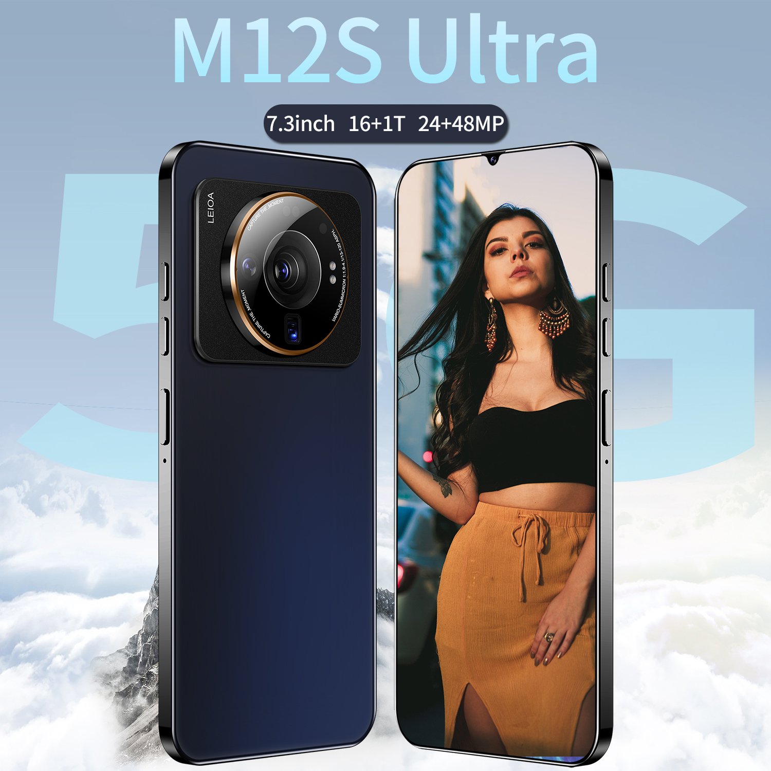 Original 5G Smartphone M12S 16GB 1TB 24MP 48MP Dual SIM 6800mAh Fast Charging Cell Phone