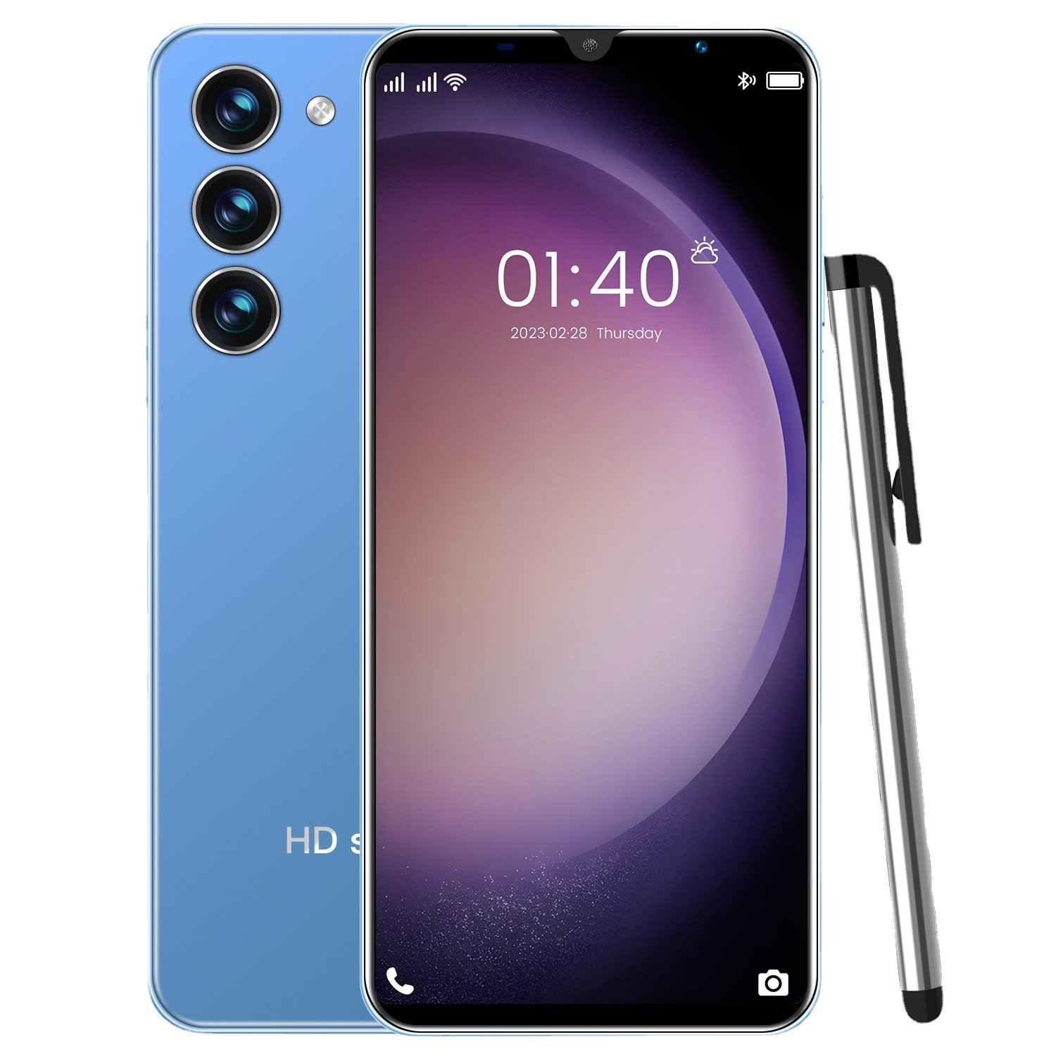 NewS23 SmartPhone Original Android 16GB+512GB HD Screen Cellular Gaming Phone with 108MP Rear Camera 3G 4G 5G Compatible
