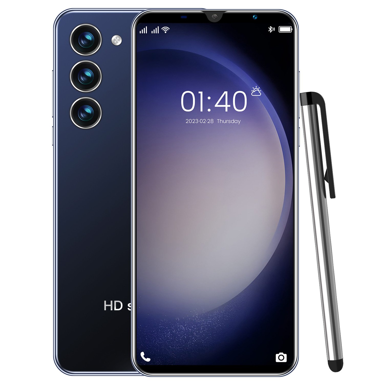 NewS23 SmartPhone Original Android 16GB+512GB HD Screen Cellular Gaming Phone with 108MP Rear Camera 3G 4G 5G Compatible