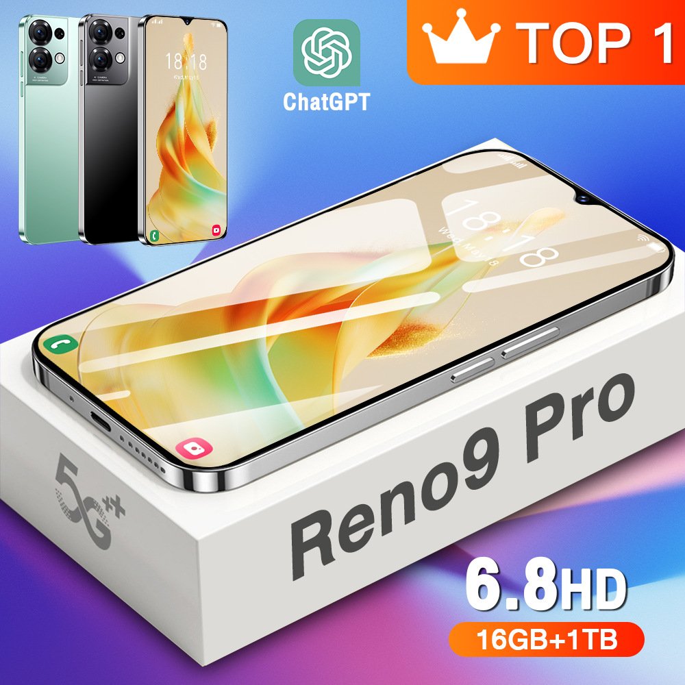 Factory outlet 2024 High Quality New Design Reno9 Pro Smartphone 16g+1tb 5g Unlocked Dual Sim Phones Cheap Cellphone