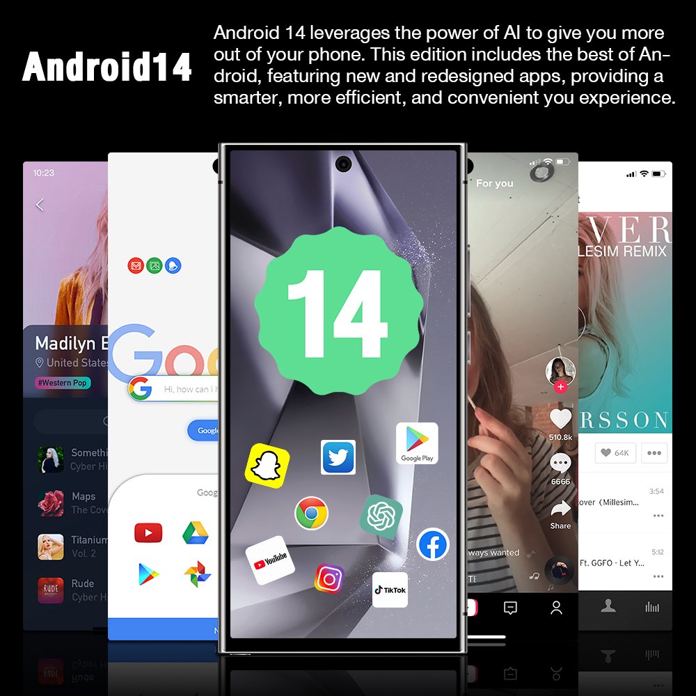 Hot Selling S24 ULTRA original 6GB+128GB 5G Smartphone 7.3 Inch 72MP+108MP Android 14 Cell Phone Unlocked Gaming Mobile Phones