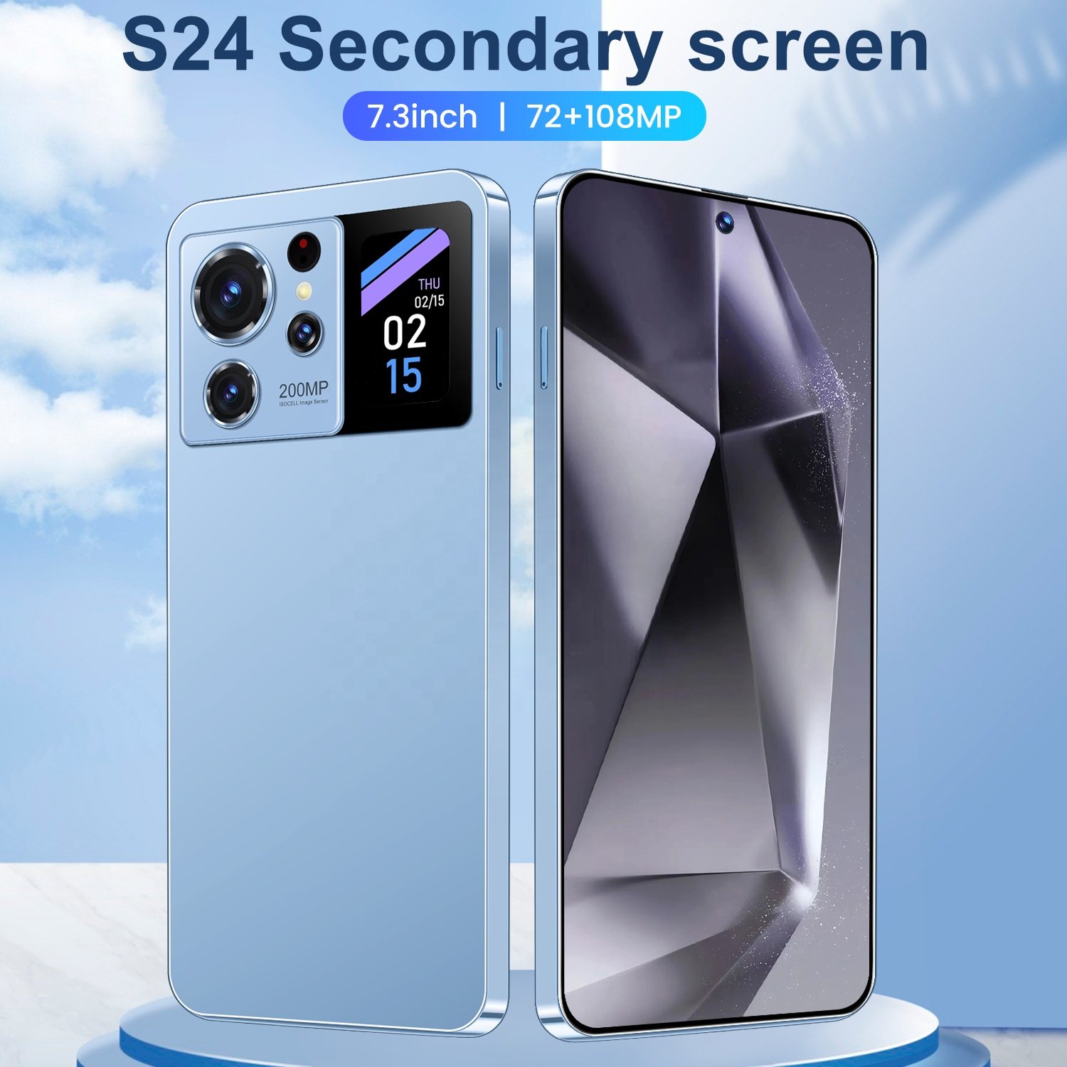 NEW S24 ultra Secondary screen 5G Smartphone 6.7inch Android13.0 Cellphone Global Edition New Smart Game Imaging Mobilephone