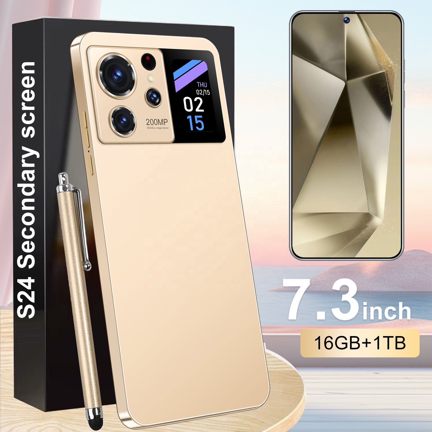 NEW S24 ultra Secondary screen 5G Smartphone 6.7inch Android13.0 Cellphone Global Edition New Smart Game Imaging Mobilephone