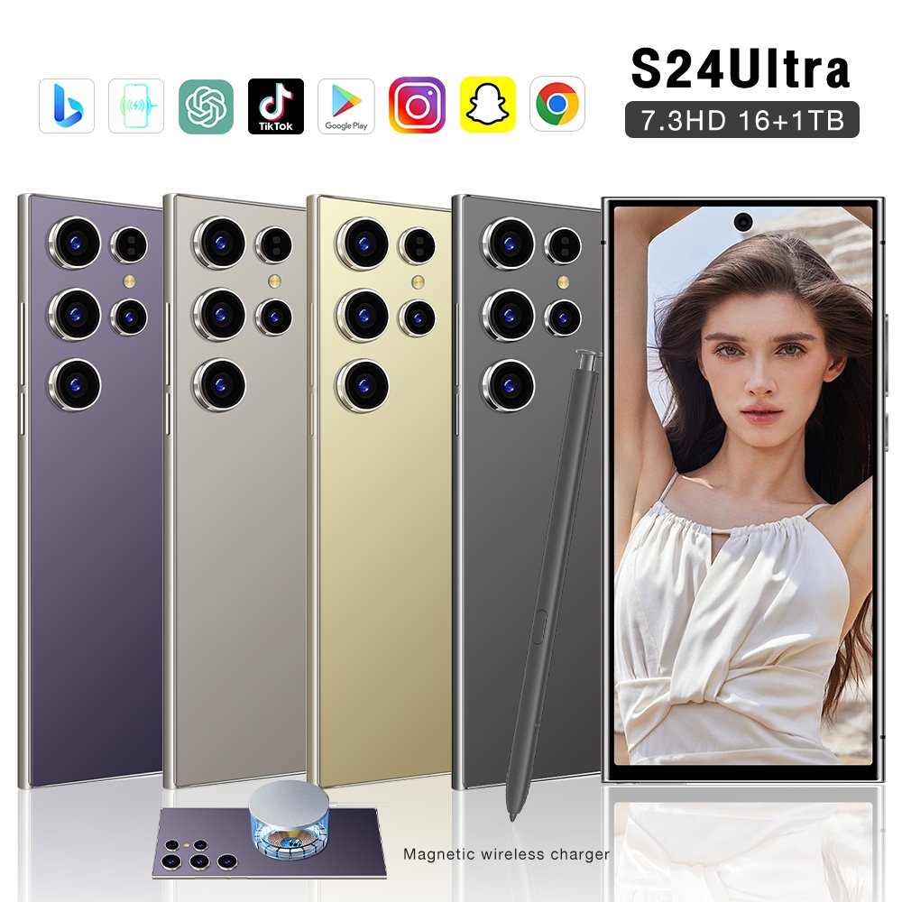New S24 Ultra 4g5g Smartphone 6.7 inch Full Screen 16+512GB Android Mobile Phones With Face ID Cell Phone