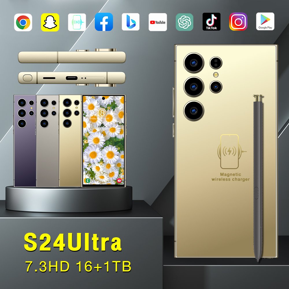 New S24 Ultra 4g5g Smartphone 6.7 inch Full Screen 16+512GB Android Mobile Phones With Face ID Cell Phone