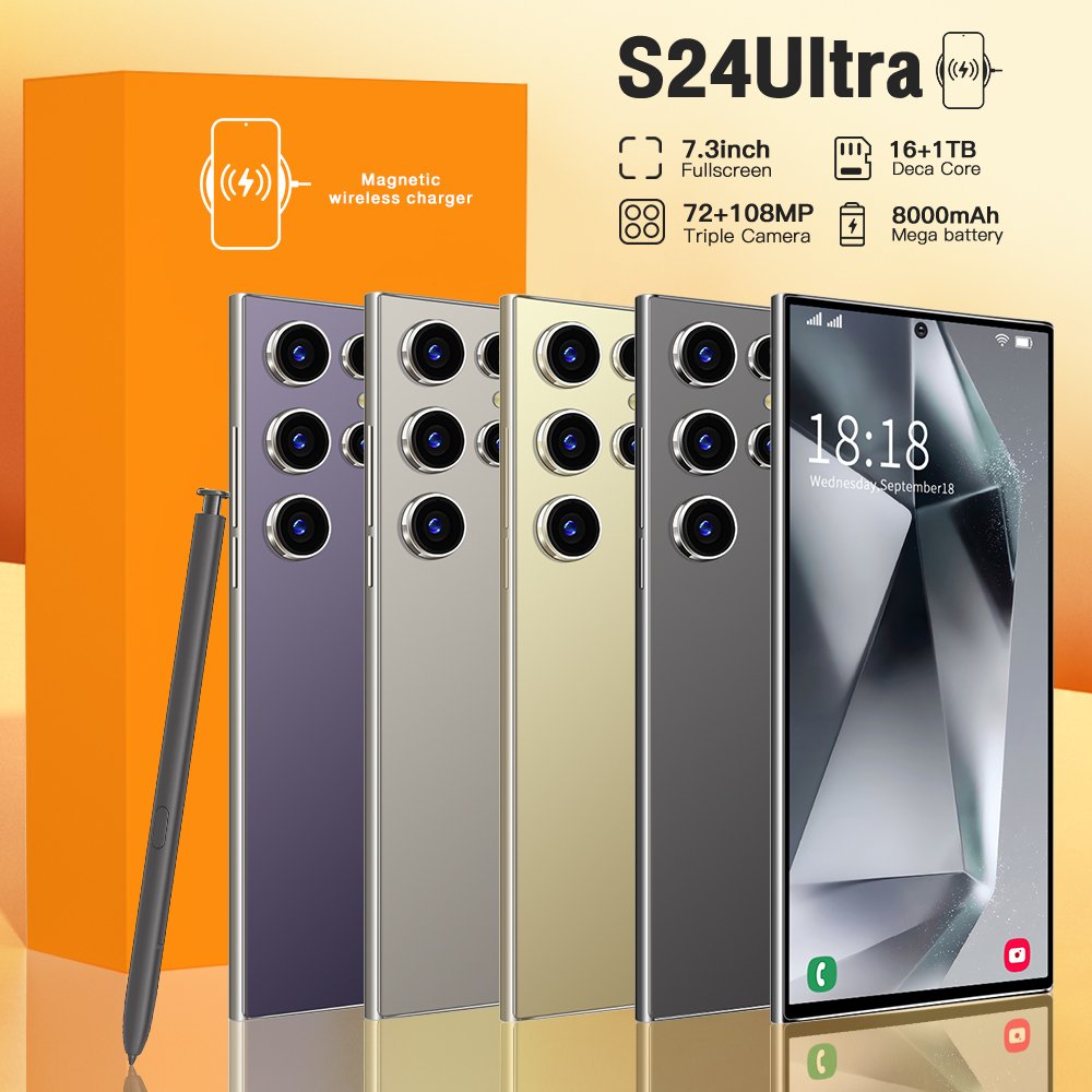 New S24 Ultra 4g5g Smartphone 6.7 inch Full Screen 16+512GB Android Mobile Phones With Face ID Cell Phone