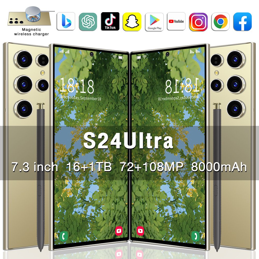 New S24 Ultra 4g5g Smartphone 6.7 inch Full Screen 16+512GB Android Mobile Phones With Face ID Cell Phone