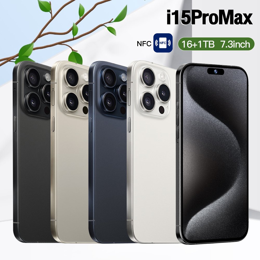 2024 Phone 15 pro max 6.7 inch Original Full Screen WIFI BT FM GPS I15 Smartphone 12GB+512GB Android 4G 5G Mobile phone