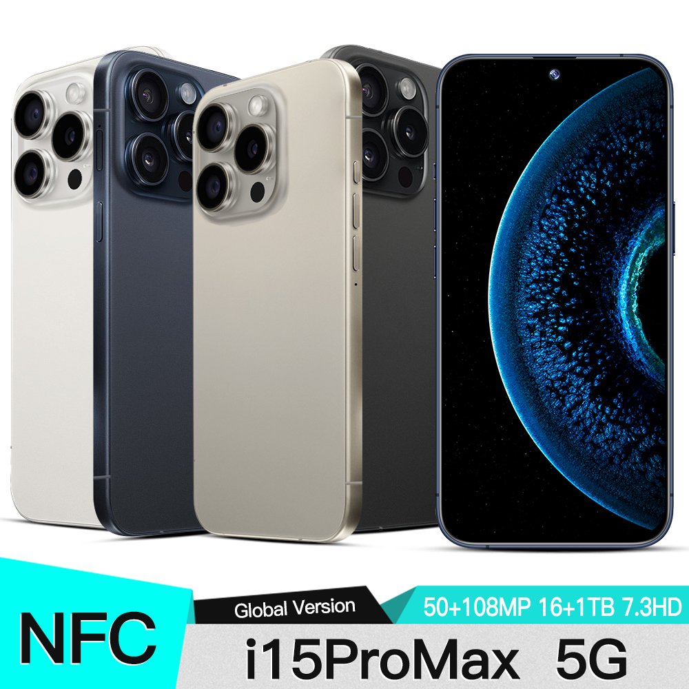 2024 Phone 15 pro max 6.7 inch Original Full Screen WIFI BT FM GPS I15 Smartphone 12GB+512GB Android 4G 5G Mobile phone