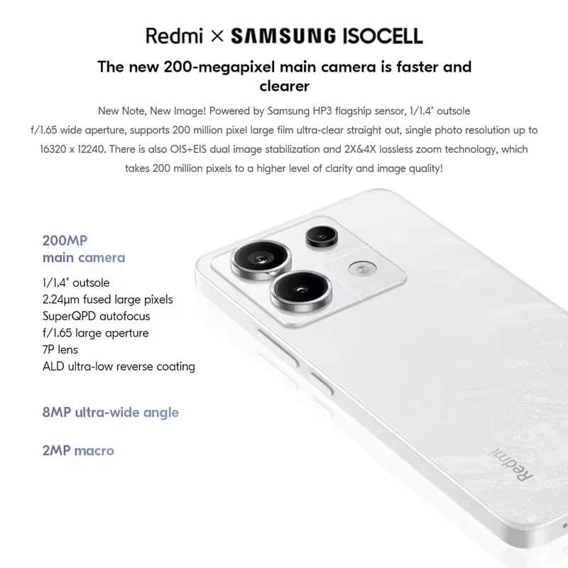 Global ROM Xiaomi Redmi Note 13 Pro 5G Smartphone 6.67" 1.5K Display Snapdragon 7S Gen 2 Smartphone 200MP OIS Camera 5100mAh 67W