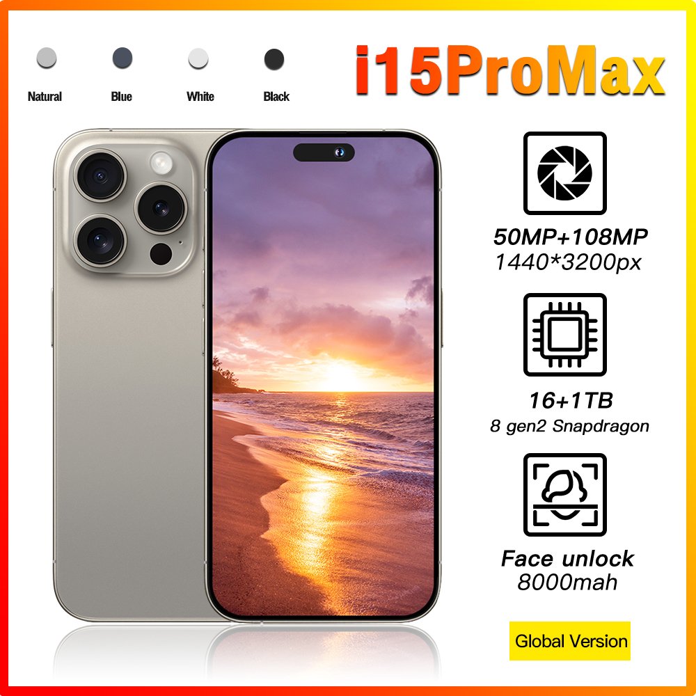5g Dual Sim Card I 15 Phone 15 Pro Max 5g Smartphones Smart Phone AMOLED Vivo T3x 5g Phone 1511 Box Speaker Global Version 65W