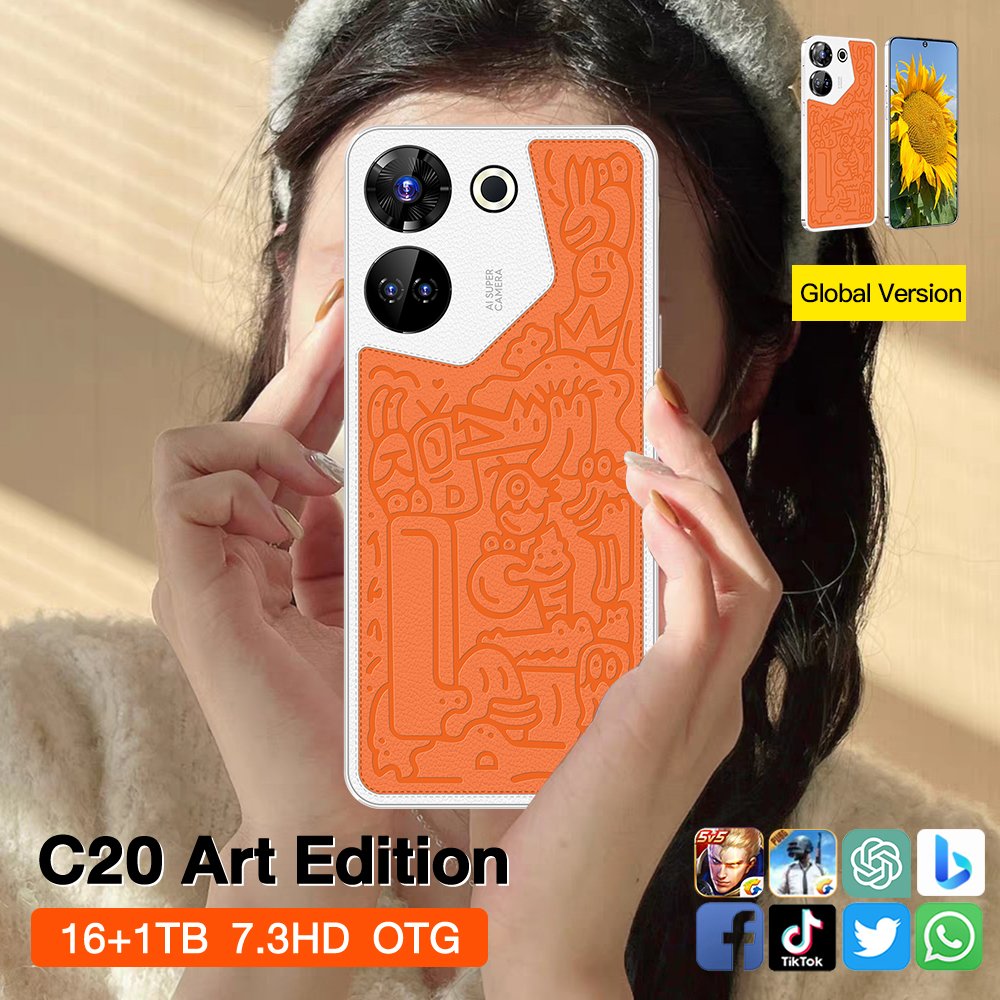 Original Brand New Gaming Mobile Phone 5G Smartphone C20 Art Smart Phone 15 14 16G 1T Cheap Telephone Telefon Inteligente Medome