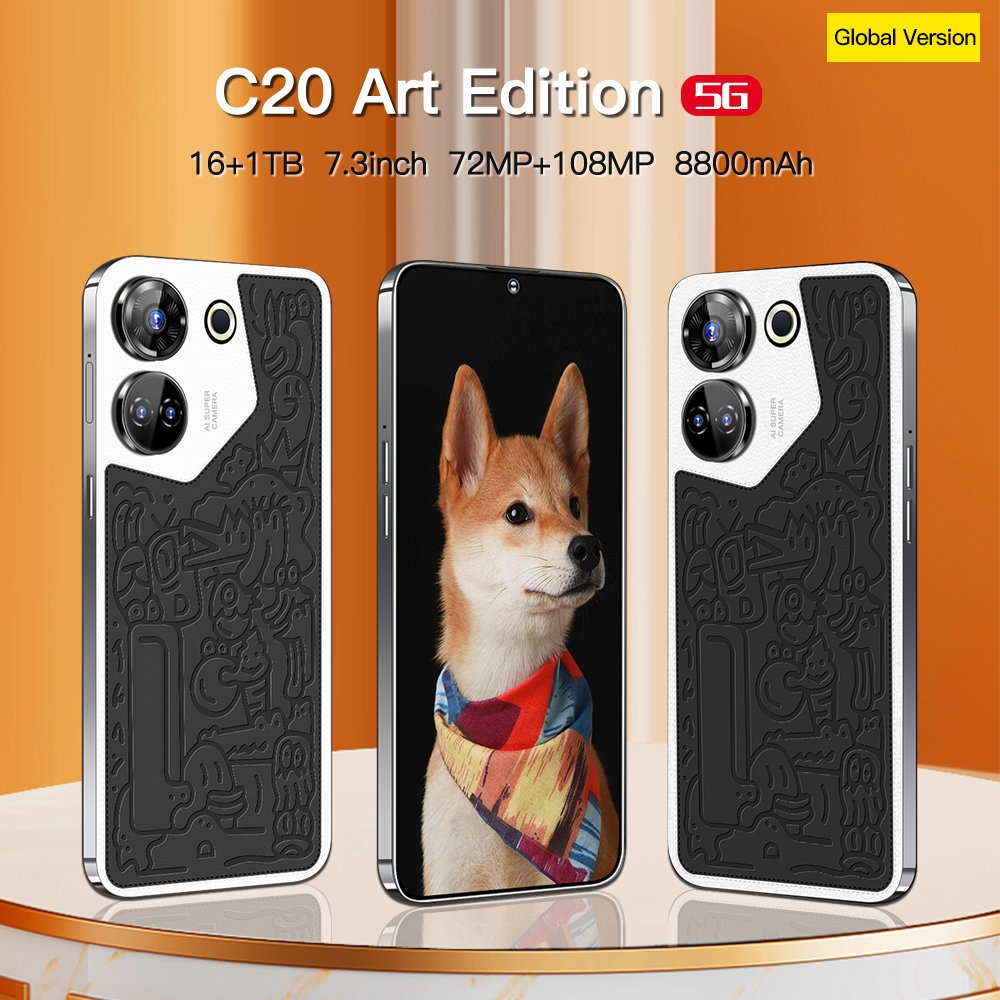 Original Brand New Gaming Mobile Phone 5G Smartphone C20 Art Smart Phone 15 14 16G 1T Cheap Telephone Telefon Inteligente Medome