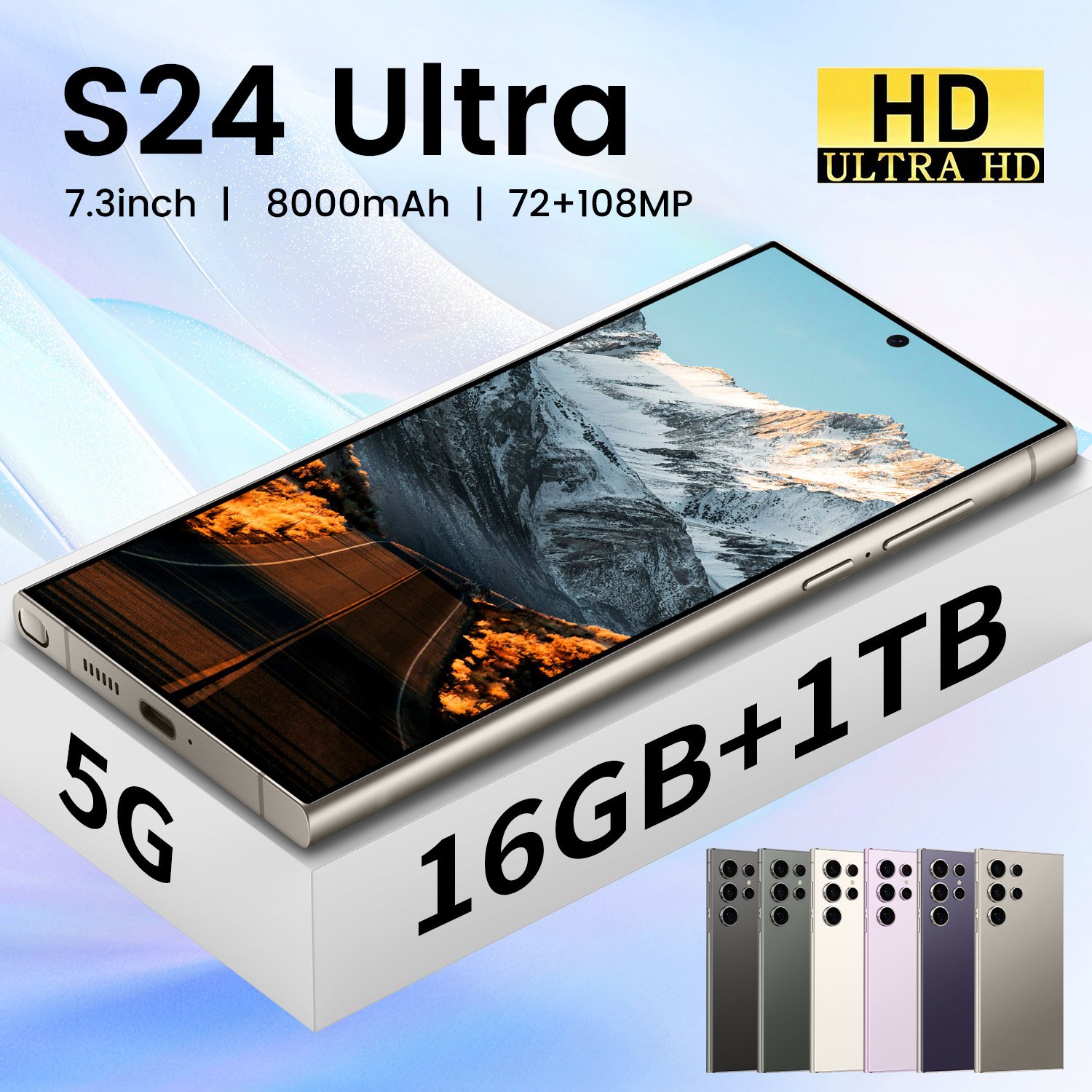 New S24 Ultra design Original Custom S24 Ultra Unlocked Cell Phone Big Screen 5G smartphone 16gb + 1TB Android13.0 smart phone