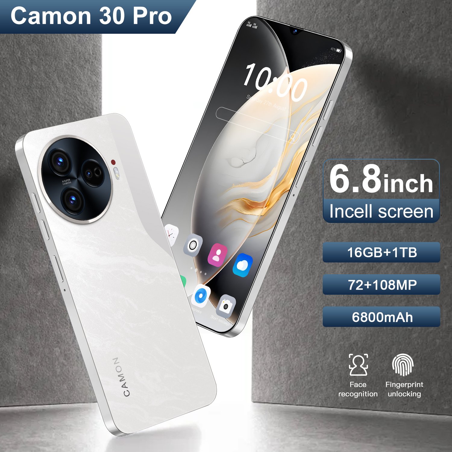OEM 7.3 inch 5G Smartphone Dual SIM High-Def Camera Dual SIM Android mobile phones