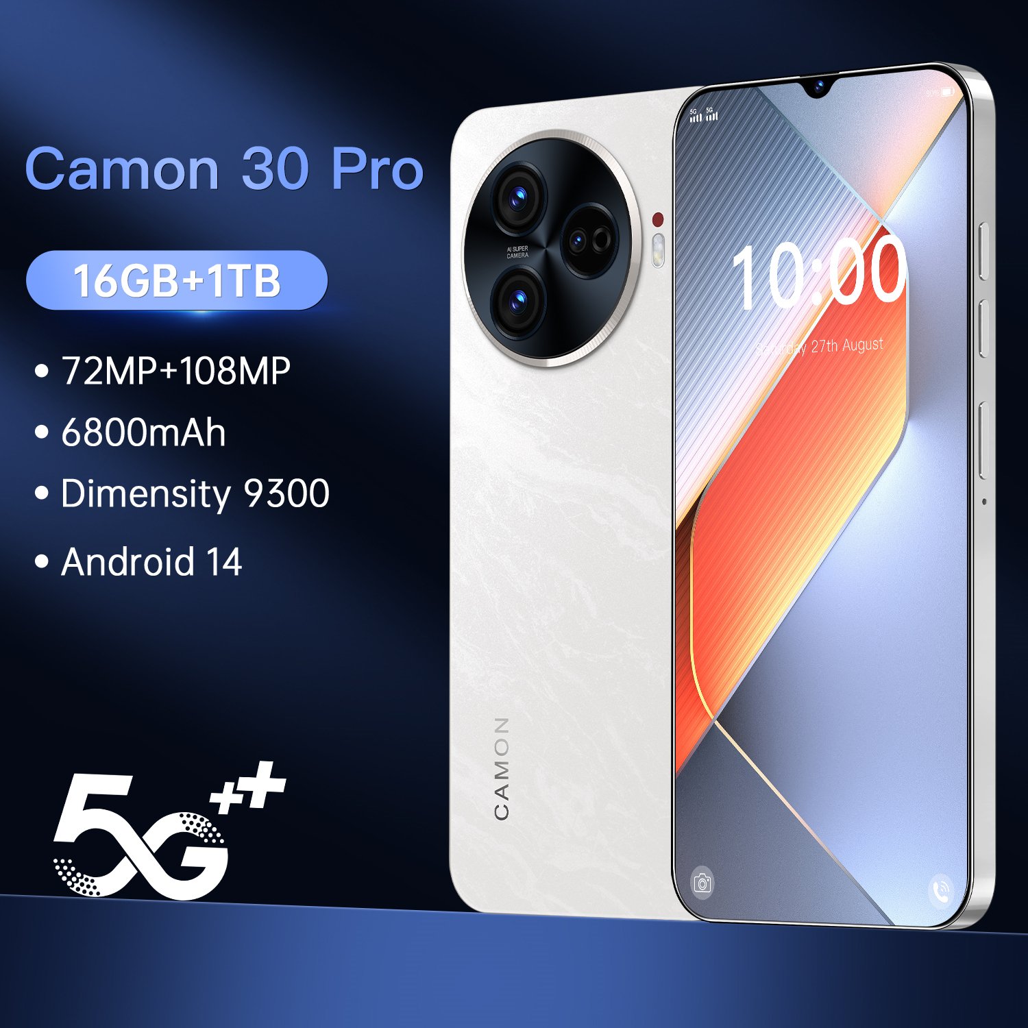OEM 7.3 inch 5G Smartphone Dual SIM High-Def Camera Dual SIM Android mobile phones