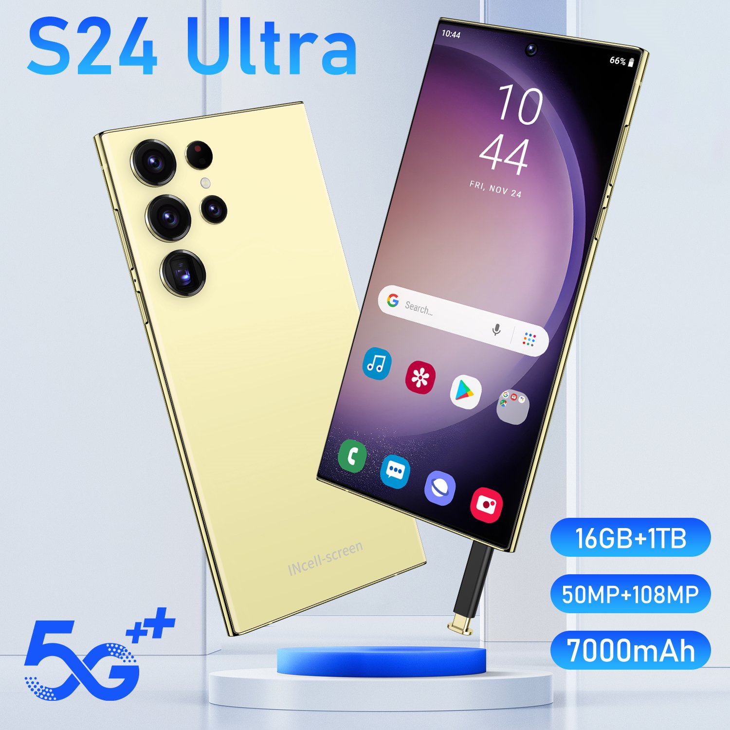 OEM S24+Ultra Phone Original Smartphone 16GB and 1TB Dual SIM Mobile Phone For Global Edition Phone with Stylus