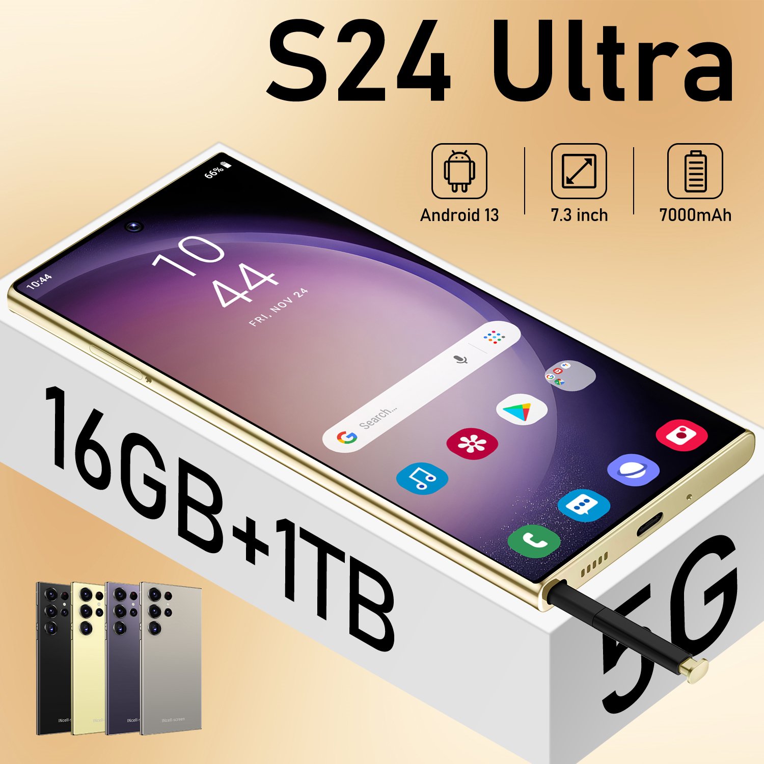 OEM S24+Ultra Phone Original Smartphone 16GB and 1TB Dual SIM Mobile Phone For Global Edition Phone with Stylus