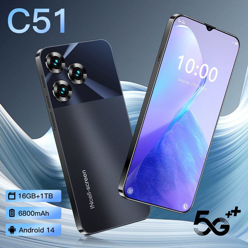 New C51 Wholesale China Cheap Unlocked Cell Phones 5G Low Price Phones Mobile Android Smartphone Factory Direct Sale