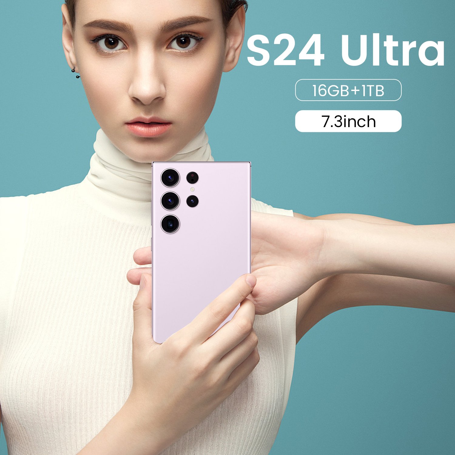 New original S24 Ultra 5G smartphone 16GB 512GB 10 core with stylus 7.3in large screen with pen Android 12 celulares phone