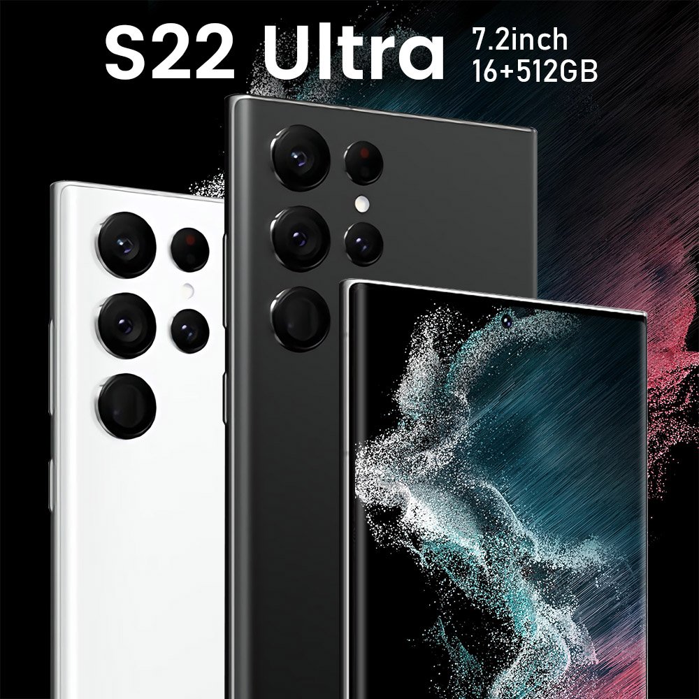 Global S22Ult 16GB+512GB 7.2 inch Fingerprint Android 10 Dual SIM Smartphone