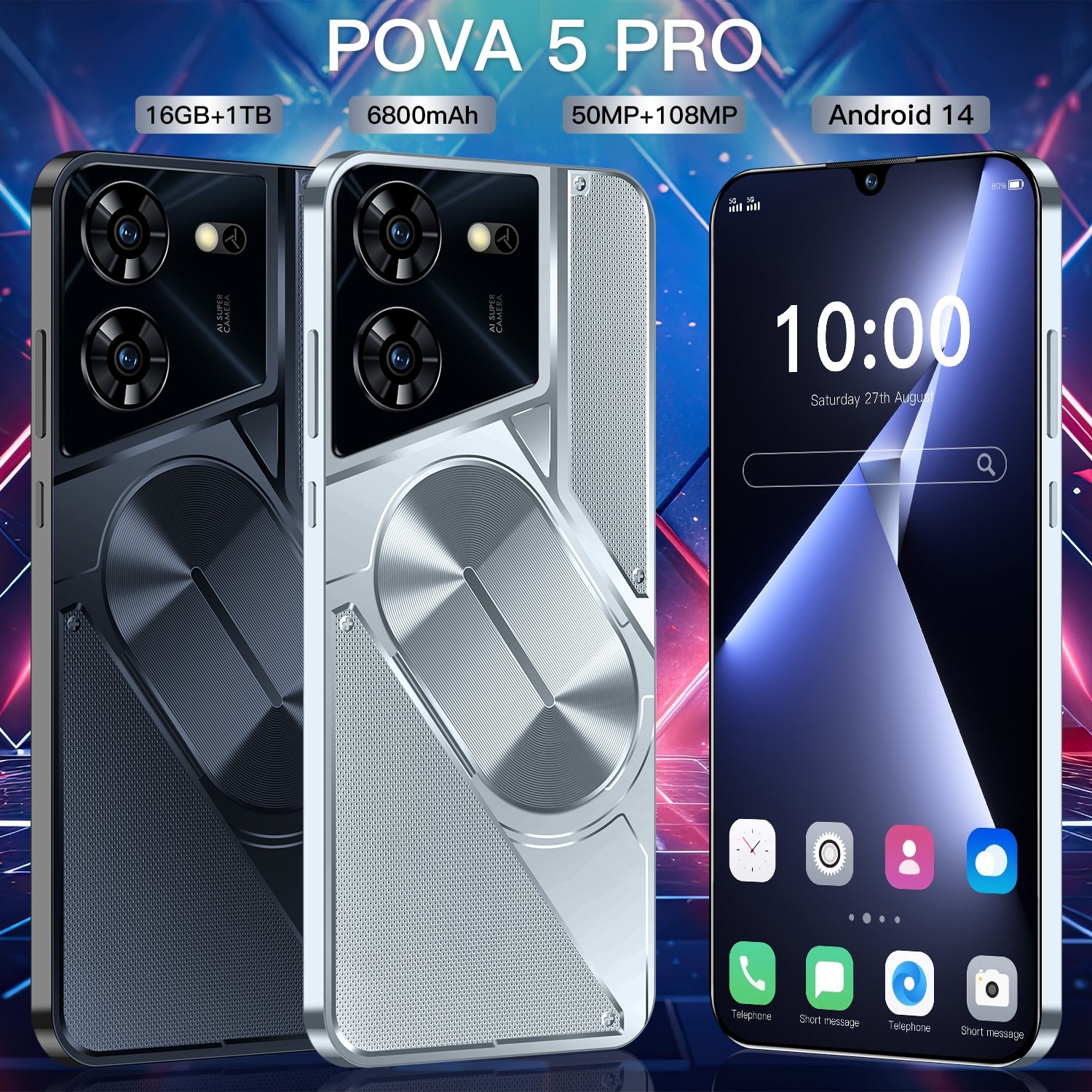 tecno go 2024 smart nuevo pova 5 pro original phones latest 6g mobile phone